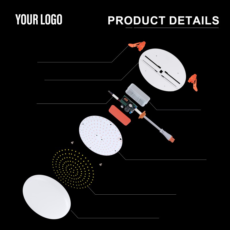 36W Recessed LED Frameless Panel Light၊ Aluminum + PC၊ Iron + PP